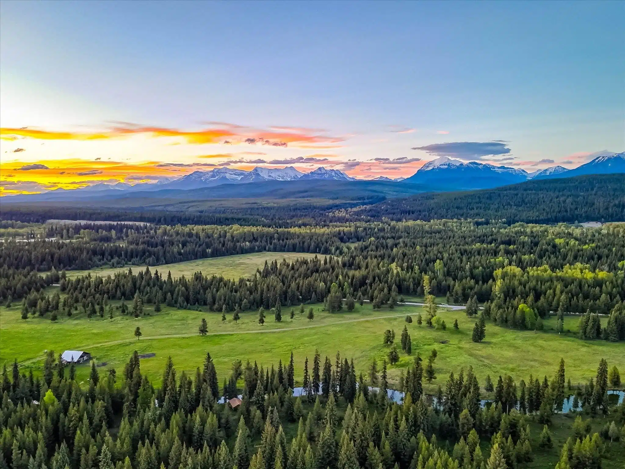 Whitehall, Montana retreat landscape, darkened
